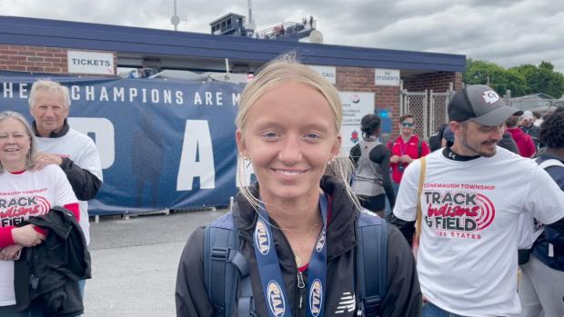 Baylee Sleek on winning another AA high jump title