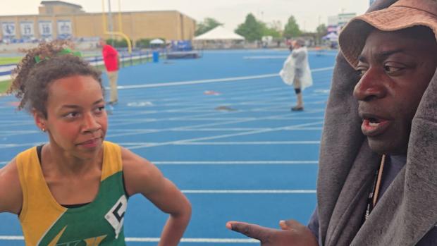 Abigail Jackson rolls into the 400 final