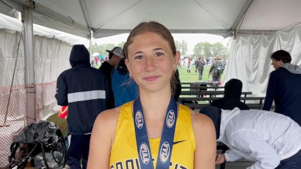 Aleah Morgante on her AA pole vault victory