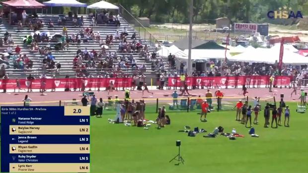 5A Girls 300 Hurdles Prelims Heat 1