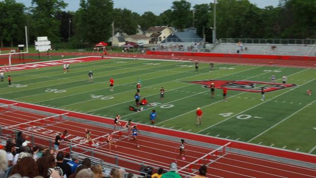 Girls 100 Hurdles Finals Section 1