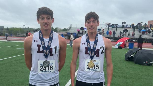 Alex and Nick Mazzeo after 1-2 Finish in 3A Boys 3200m