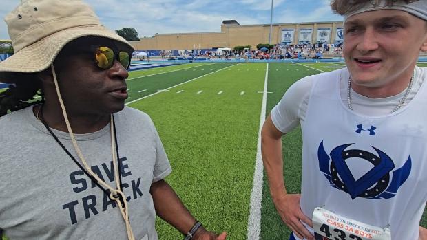 Bennett Konkey answers call, wins 3A 100 gold medal