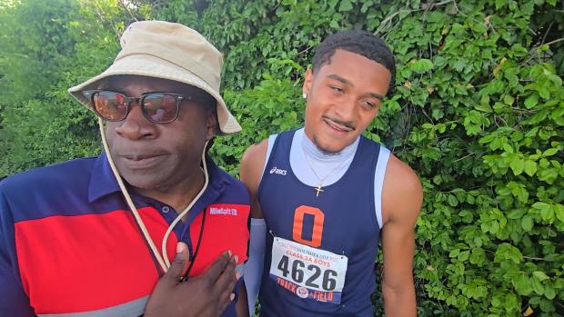 DJ Young slidin in the 400 prelims