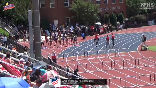 4A Girls 100 Hurdles Prelims Heat 1