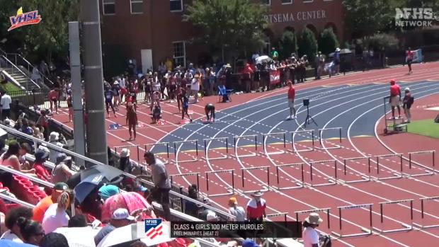 4A Girls 100 Hurdles Prelims Heat 2