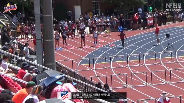 4A Girls 100 Hurdles Prelims Heat 3