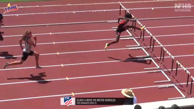 4A Boys 110 Hurdles Prelims Heat 3