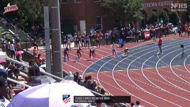 4A Girls 100 Prelims Heat 4