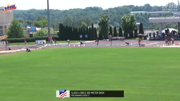 4A Girls 200 Prelims Heat 1