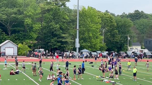 High School Boy's 300m Hurdles Heat 3