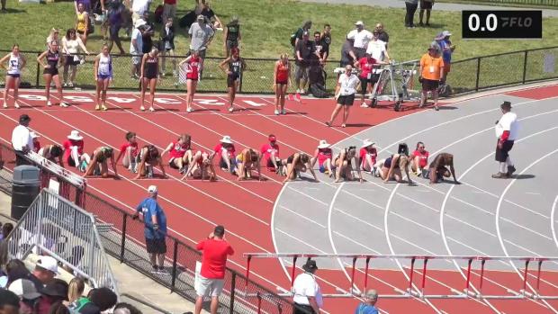 Division 2 Girls 100 Hurdles Prelims Heat 1