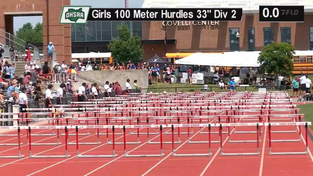 Division 2 Girls 100 Hurdles Finals Section 1