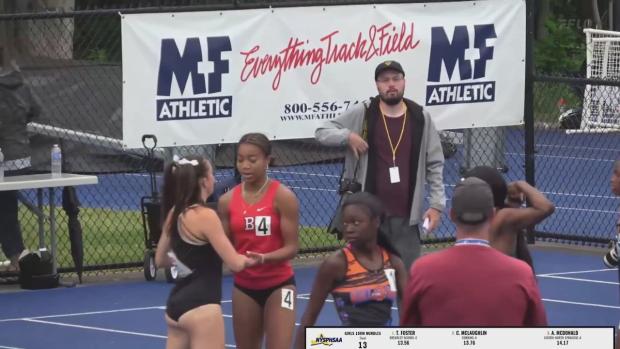 Girls' Championship 100m Hurdles (Full Race) - Meet Record!