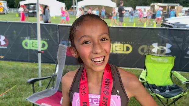 Alexis Garcia with junior high girls win