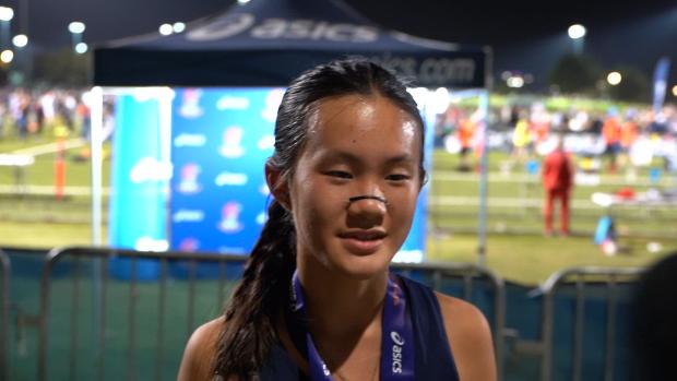 Sofia Joh After Fastest Girls 3 Mile on Friday Night, 16:48
